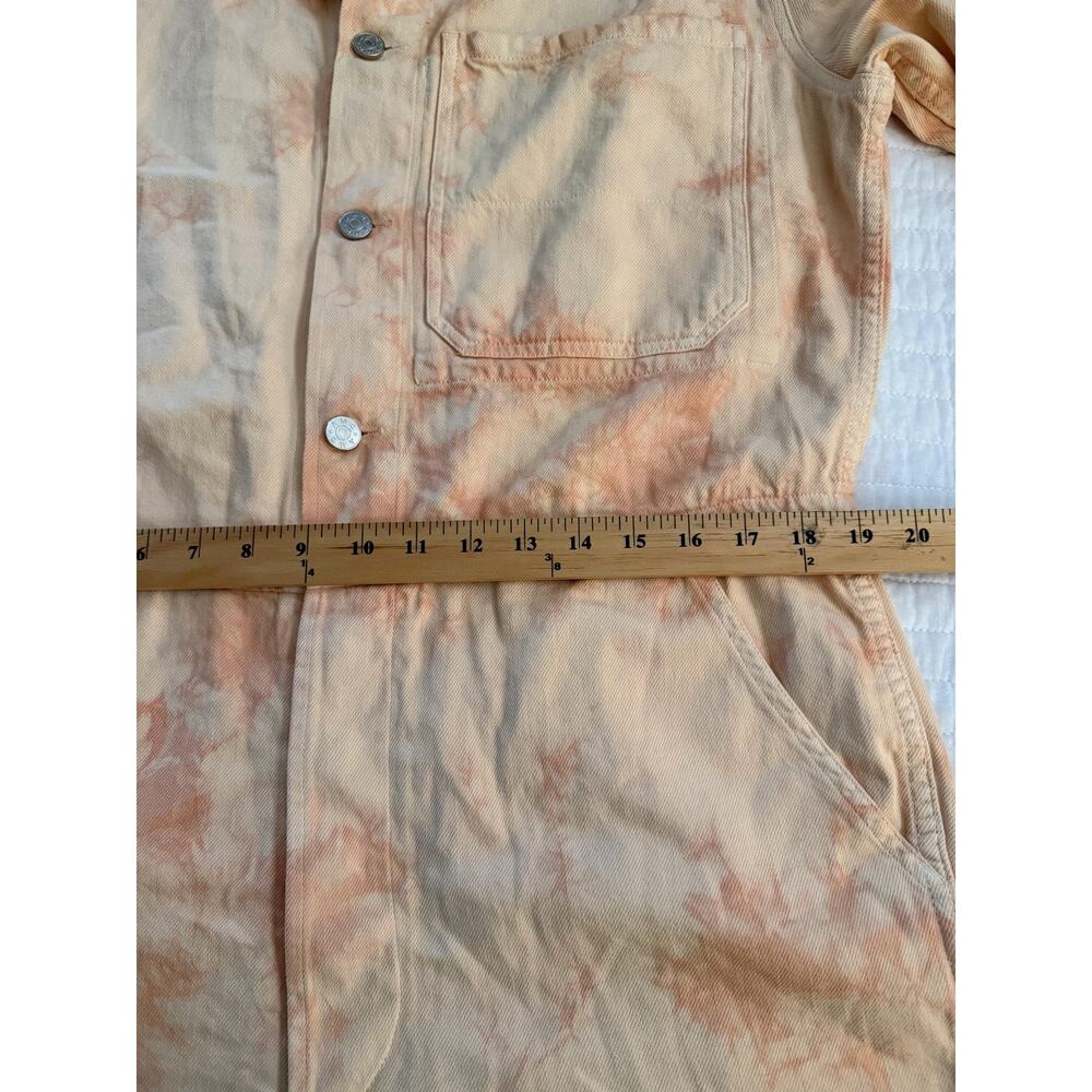 AMO Romper Women's XL Sherbert Tie Dye Denim Long Sleeve Utility Coverall - Picture 7 of 10